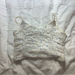 Pacsun me to we mesh dainty butterfly tank top